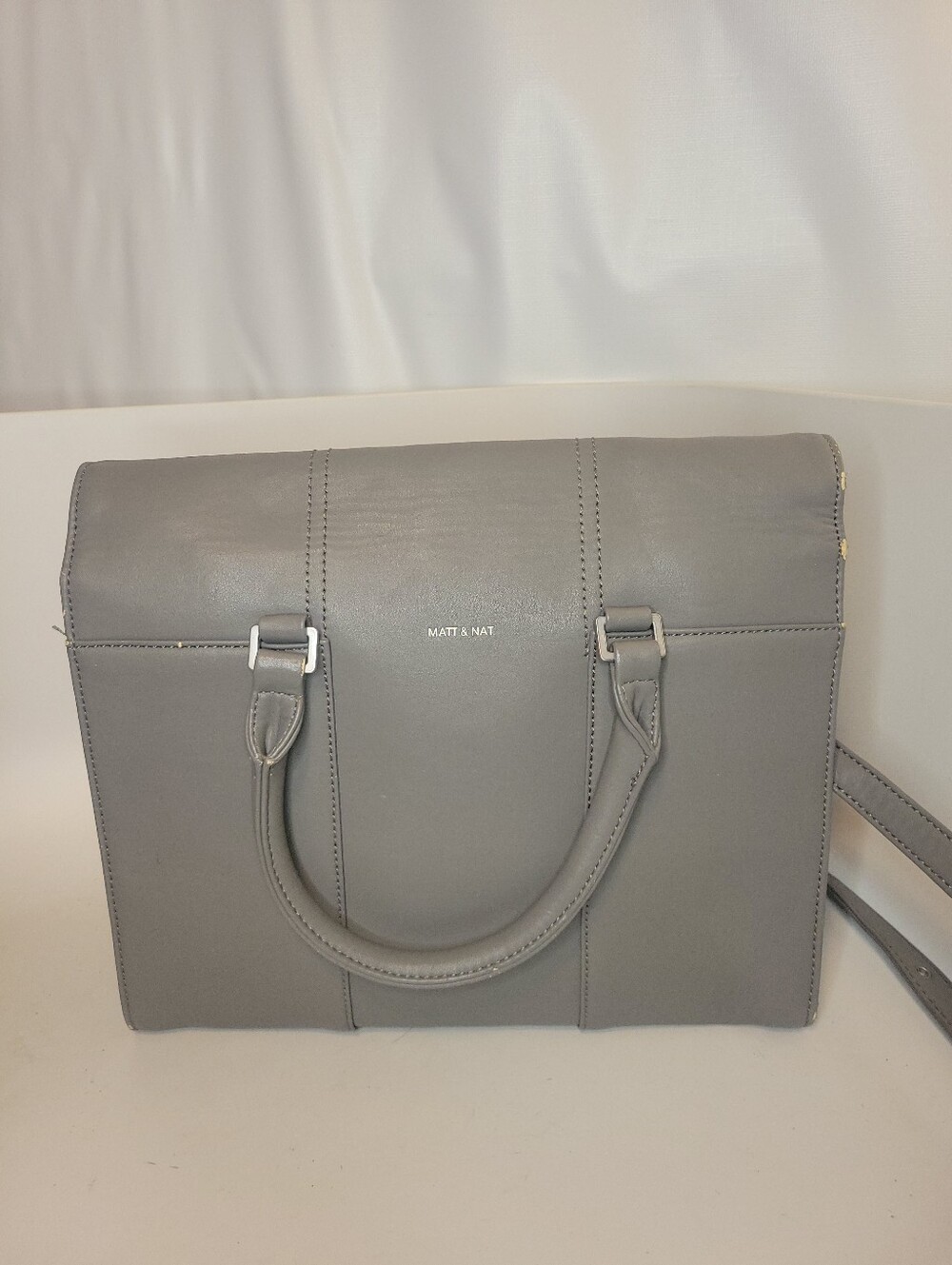 Matt & Nat Gray Structured Tote Bag